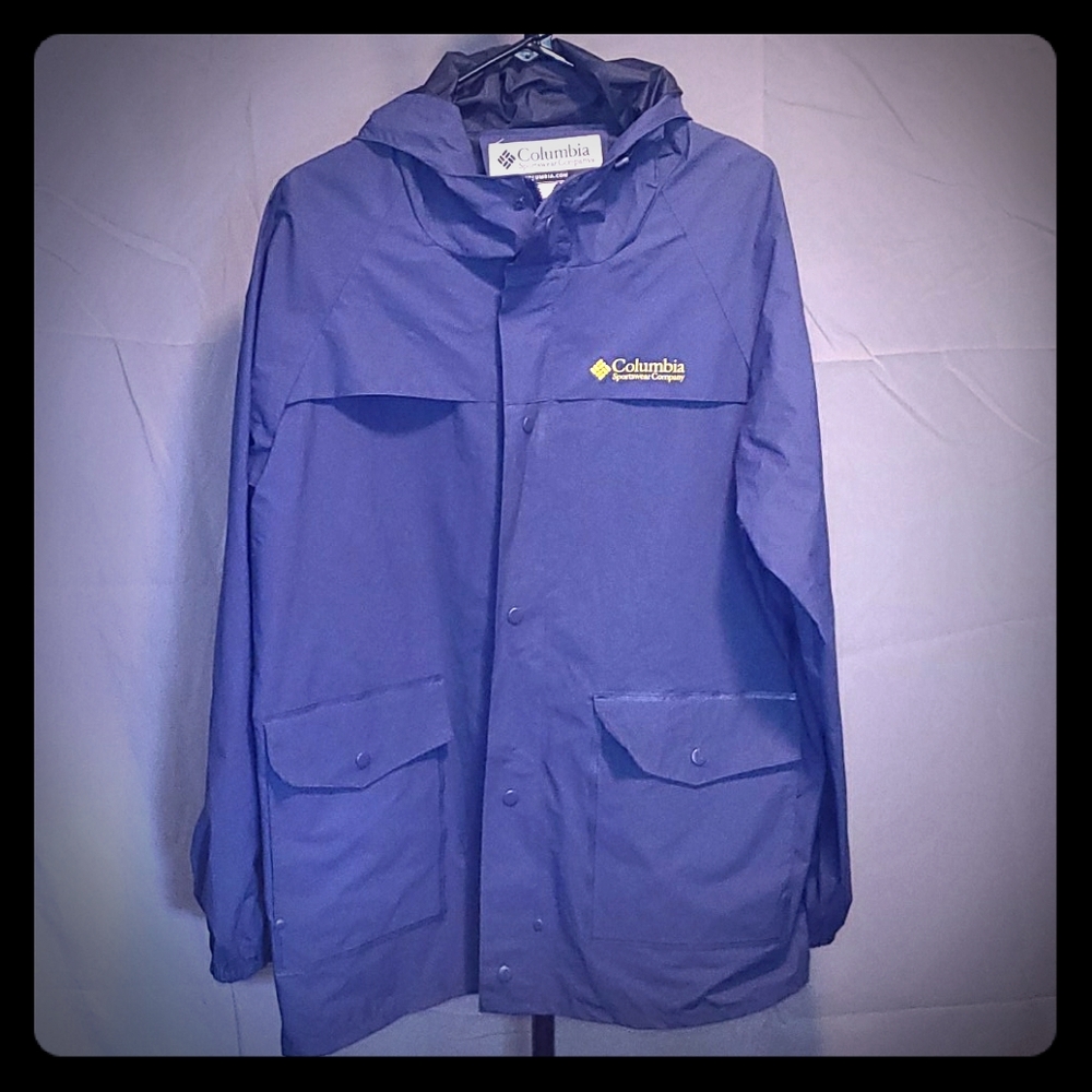 Columbia Men's Waterproof Rain Jacket Navy Blue